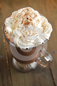 Hot chocolate with whipped cream