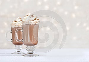 Hot chocolate - winter background