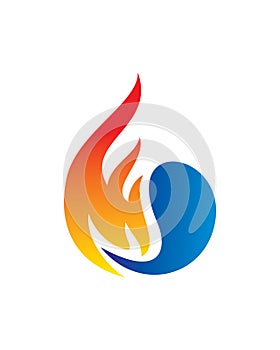 Hot and clod logo , temperature logo vector photo