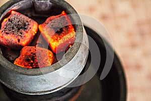 Hot coal for hookah