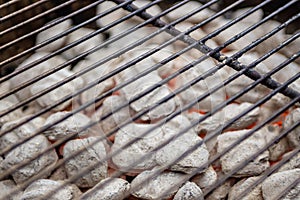 Hot coals for the grill