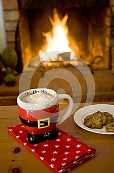 Hot cocoa by the fire