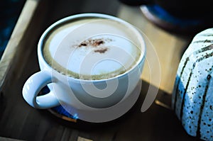 hot coffee, cappuccino coffee or latte coffee or flat white or mocha coffee