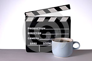 Hot Coffee and Clapperboard