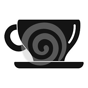 Hot coffee cup icon, simple style