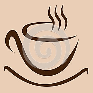 Hot coffee cup illustration
