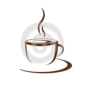 Hot coffee cup vector