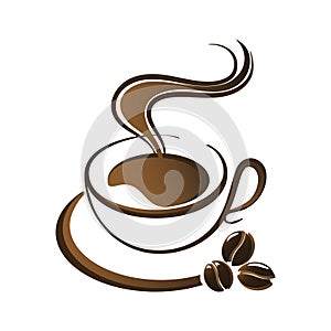 Hot coffee cup vector