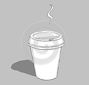 Hot coffee illustration
