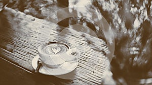 Hot coffee latte photo
