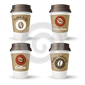 Hot coffee takeaway cups