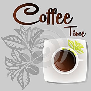 Hot Coffee vector icon for cafes