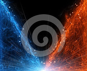 Hot and cold fire clash