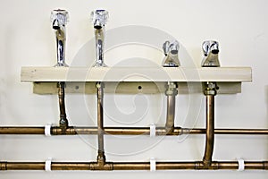 Hot and cold Water Taps and Pipes