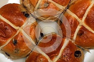 Hot cross buns at Easter time. photo