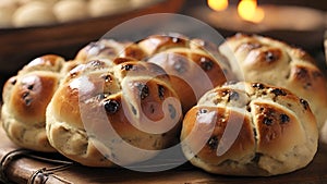 Hot cross buns, traditional British Easter food