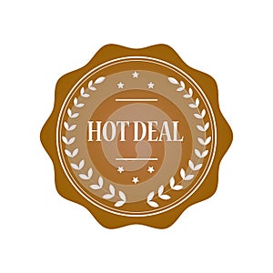 Hot deal stamp illustration