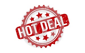 Hot Deal Rubber Stamp. Red Hot Deal Rubber Grunge Stamp Seal Vector Illustration - Vector photo