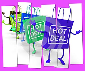 Hot Deal Shopping Bag that Shows Sales, Bargains, and Deals