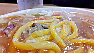 The hot delicious Pancit Lomi. Pinoy recipe!