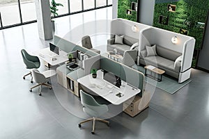Hot-desking and collaborative seating arrangements