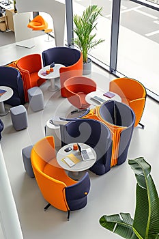 Hot-desking and collaborative seating arrangements