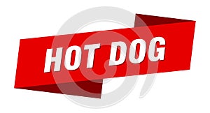 hot dog banner template. hot dog ribbon label.