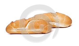 Hot dog bread isolated on a white