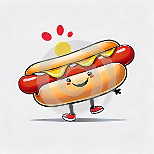 Hot dog bun hotdog meal happy treat fast food