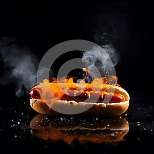 Hot dog - grilled sausage in a bun