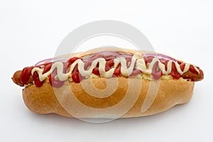 Hot dog with ketchup and cheese