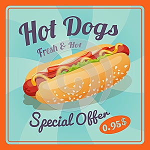 Hot Dog Poster photo
