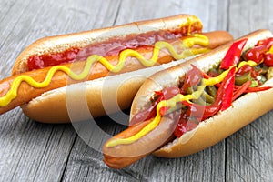 Hot dogs closeup