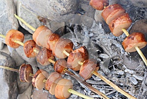 hot dogs cooked during the summer camp