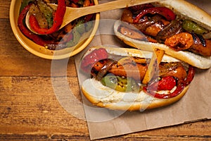 Hot Dogs Fajita Style