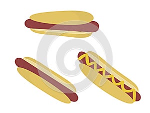 Hot dogs isolated