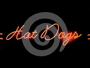 Hot dogs neon sign