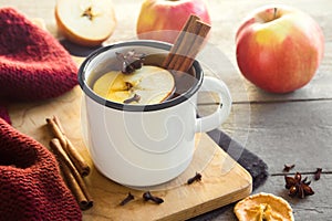 Hot drink with apples