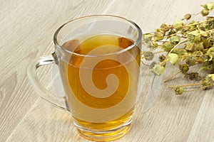 Hot drink sage in glass