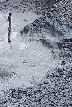 Hot exploding mud in Yellowstone