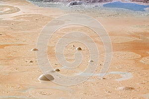 Hot exploding mud in Yellowstone