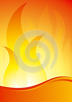Hot fire vector background
