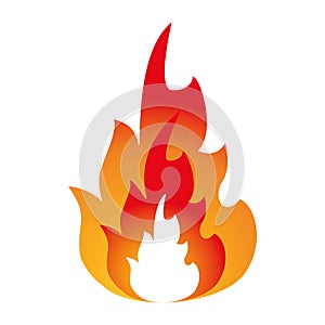 Hot flame spurts fire design photo