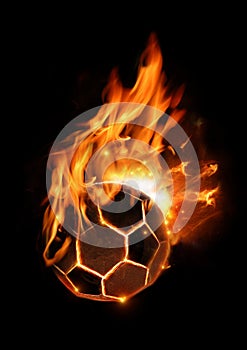 Hot Football On Fire photo