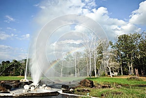 Hot fountain in Chiangmai, Thailand.