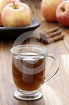 Hot fresh apple cider
