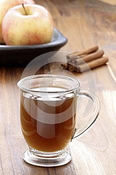 Hot fresh apple cider