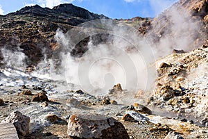 hot fumarole in Krysuvik area, Iceland