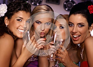 Hot girls having party photo