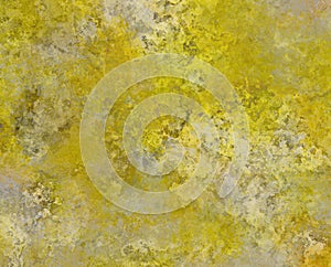 Hot golden old yellow grey marble background wall in old grunge spilled watercolor stone paint